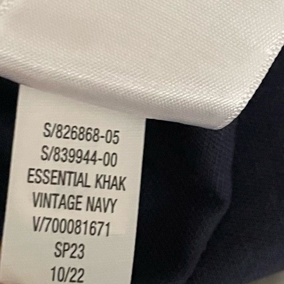 GAP Essential Khaki Pants Straight Taper Vintage Navy Blue Stretch Men’s 42 X 34 - Picture 10 of 12